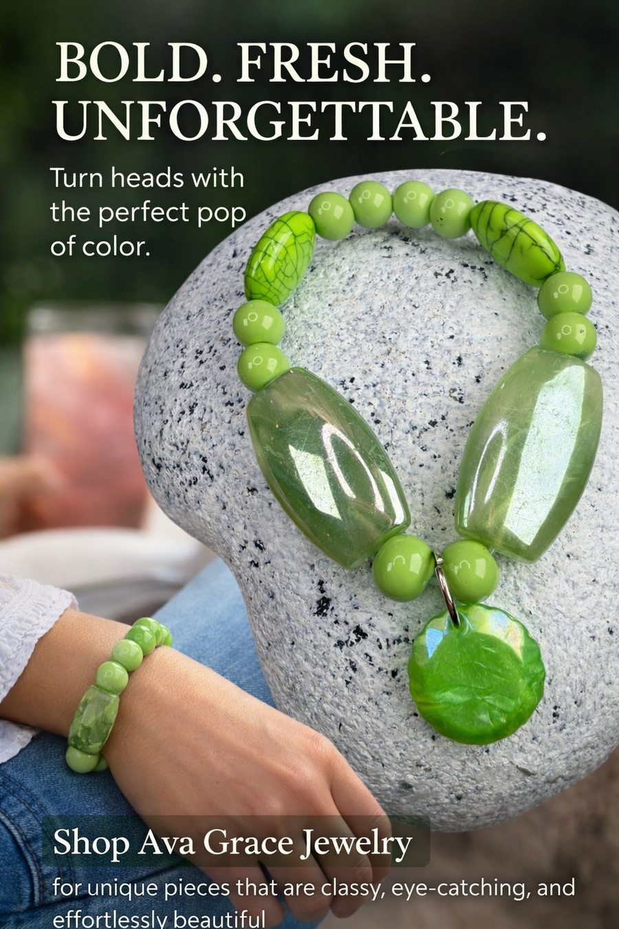 Lime Luxe Statement Bracelet